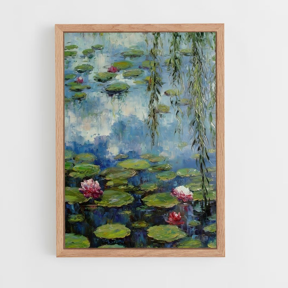 claude-monet-6 cadre Bois clair