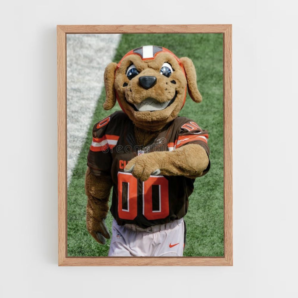 Poster Mascotte Cleveland Browns