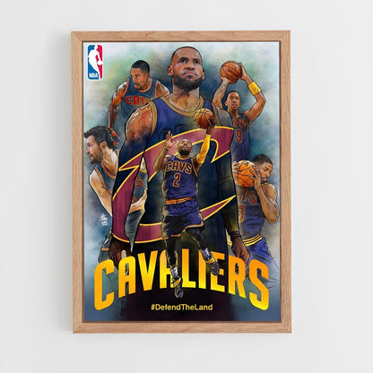 cleveland-cavaliers-4 cadre Bois clair