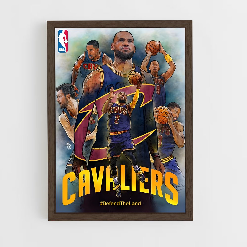cleveland-cavaliers-4 cadre Bois foncé