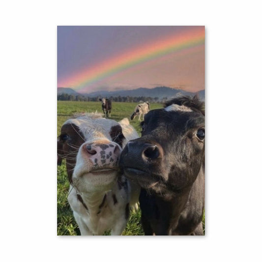 Poster Vache Arc en Ciel