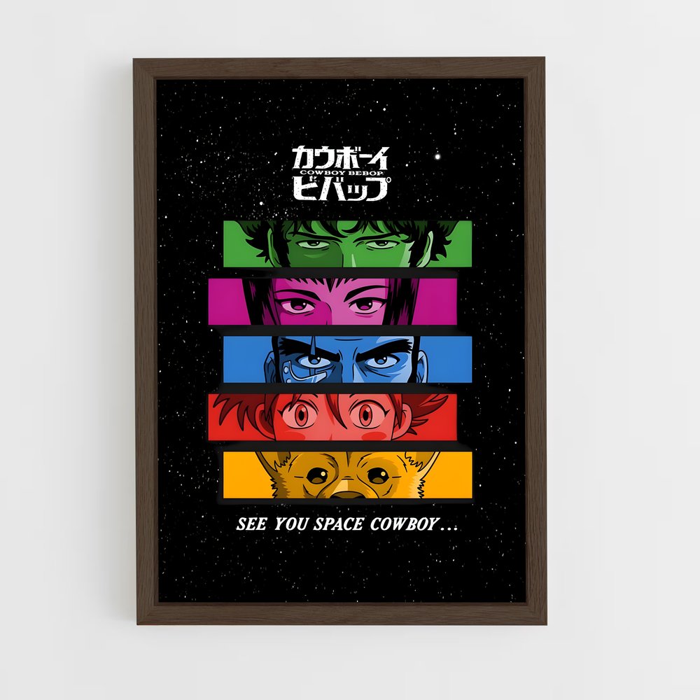 cowboy-bebop-1 cadre Bois foncé