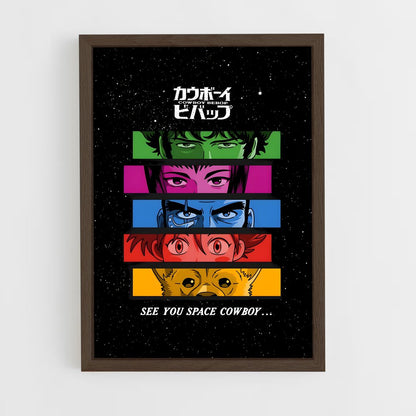 cowboy-bebop-1 cadre Bois foncé