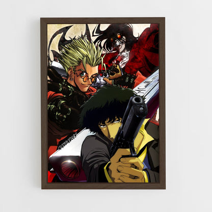 cowboy-bebop-14 cadre Bois foncé