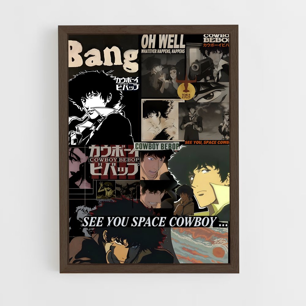cowboy-bebop-17 cadre Bois foncé
