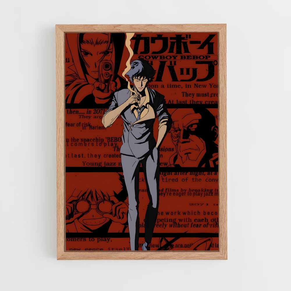 cowboy-bebop-6 cadre Bois clair