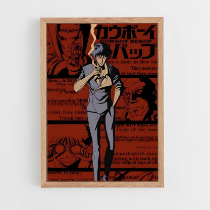 cowboy-bebop-6 cadre Bois clair