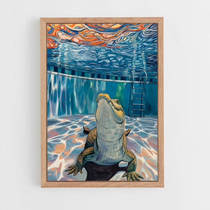 crocodile-1 cadre Bois clair