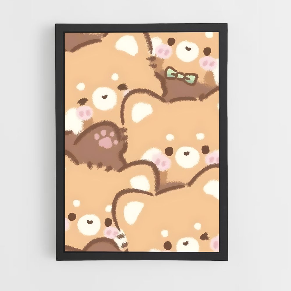 cute-animals-1 cadre Noir
