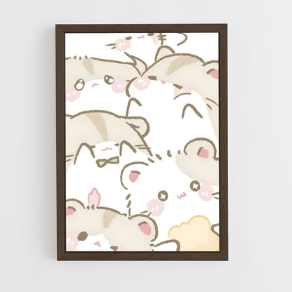 cute-animals-14 cadre Bois foncé