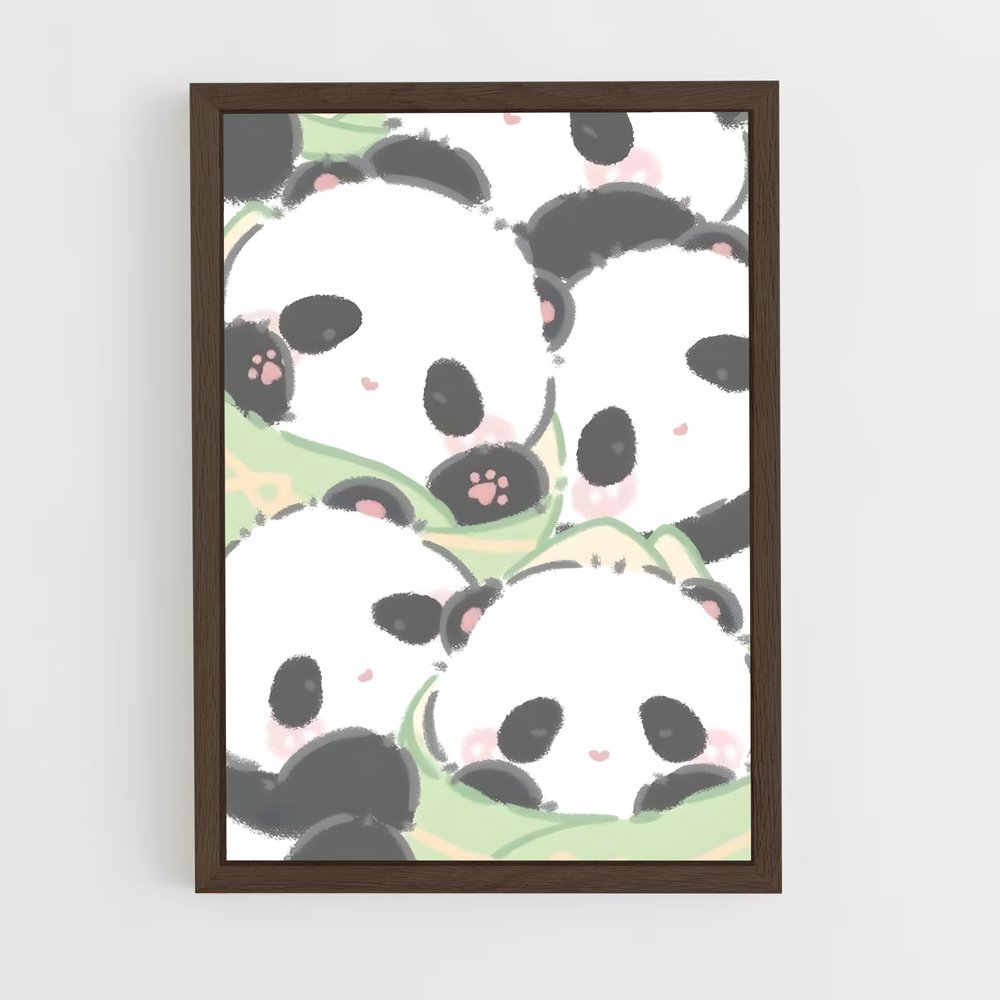 cute-animals-9 cadre Bois foncé