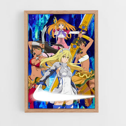danmachi-4 cadre Bois clair