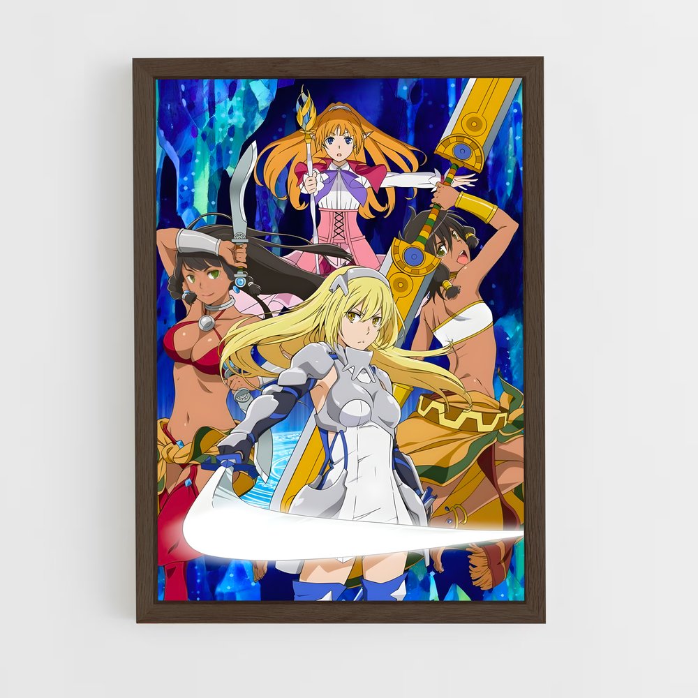 danmachi-4 cadre Bois foncé