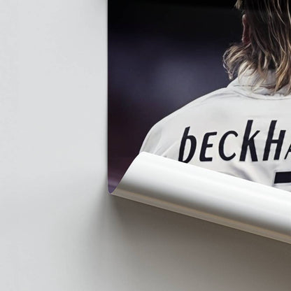 Poster David Beckham Blanc