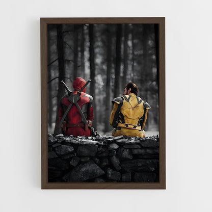 deadpool-12 cadre Bois foncé