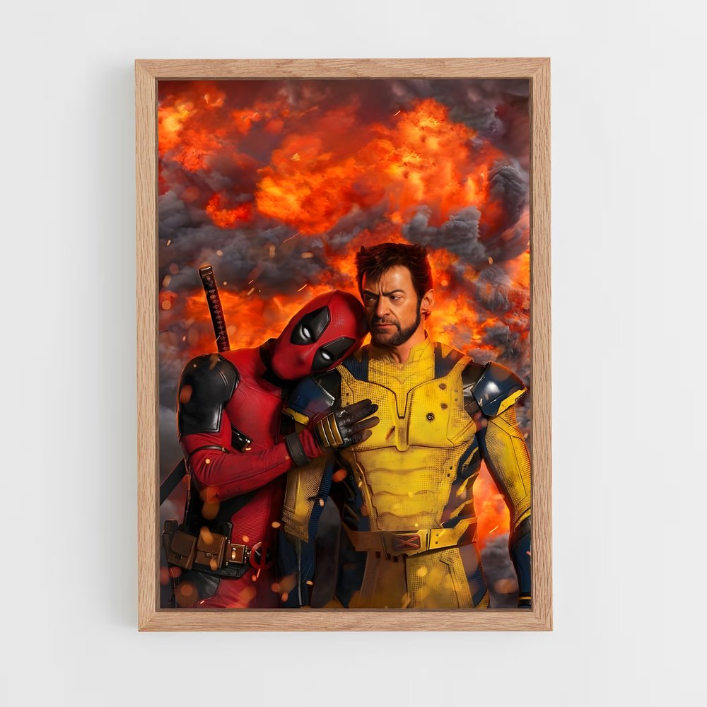 deadpool-13 cadre Bois clair