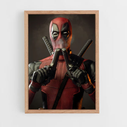 deadpool-4 cadre Bois clair