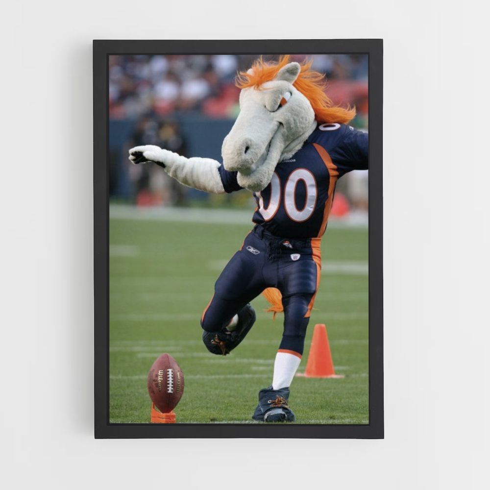 Poster Mascotte Denver Broncos