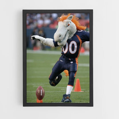 Poster Mascotte Denver Broncos