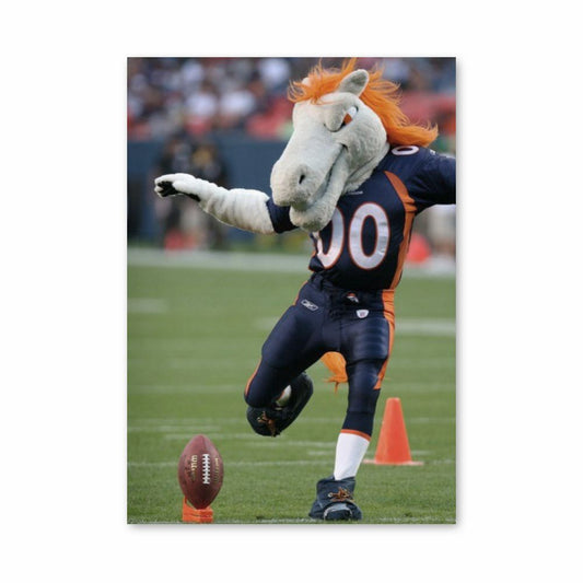 Poster Mascotte Denver Broncos