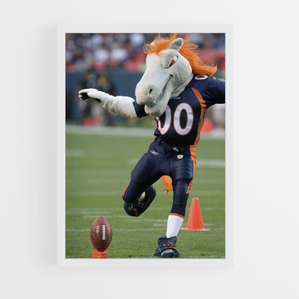 Poster Mascotte Denver Broncos