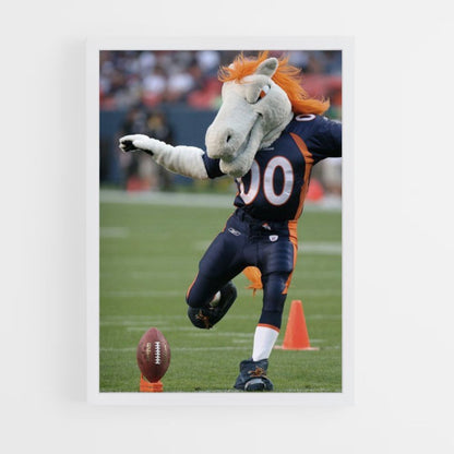 Poster Mascotte Denver Broncos