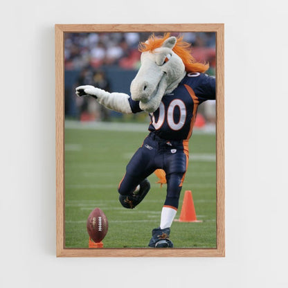 Poster Mascotte Denver Broncos