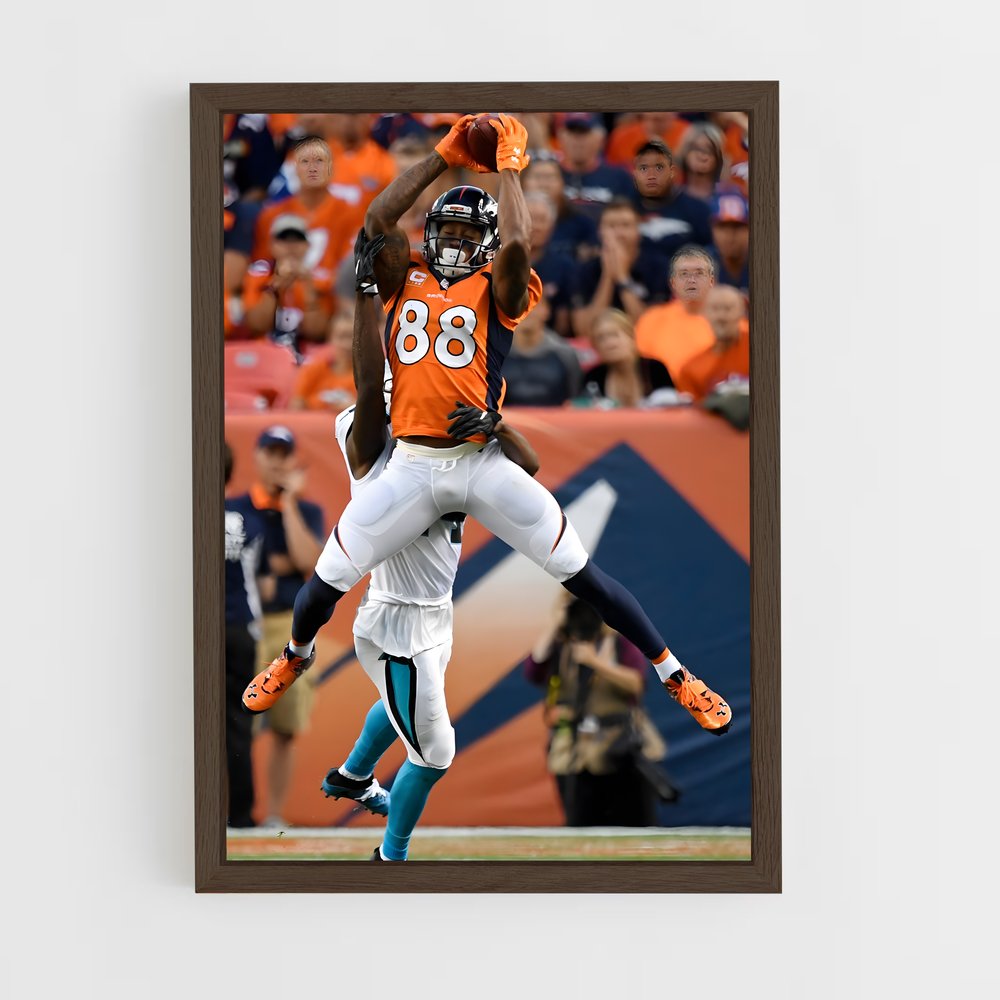 denver-broncos-5 cadre Bois foncé