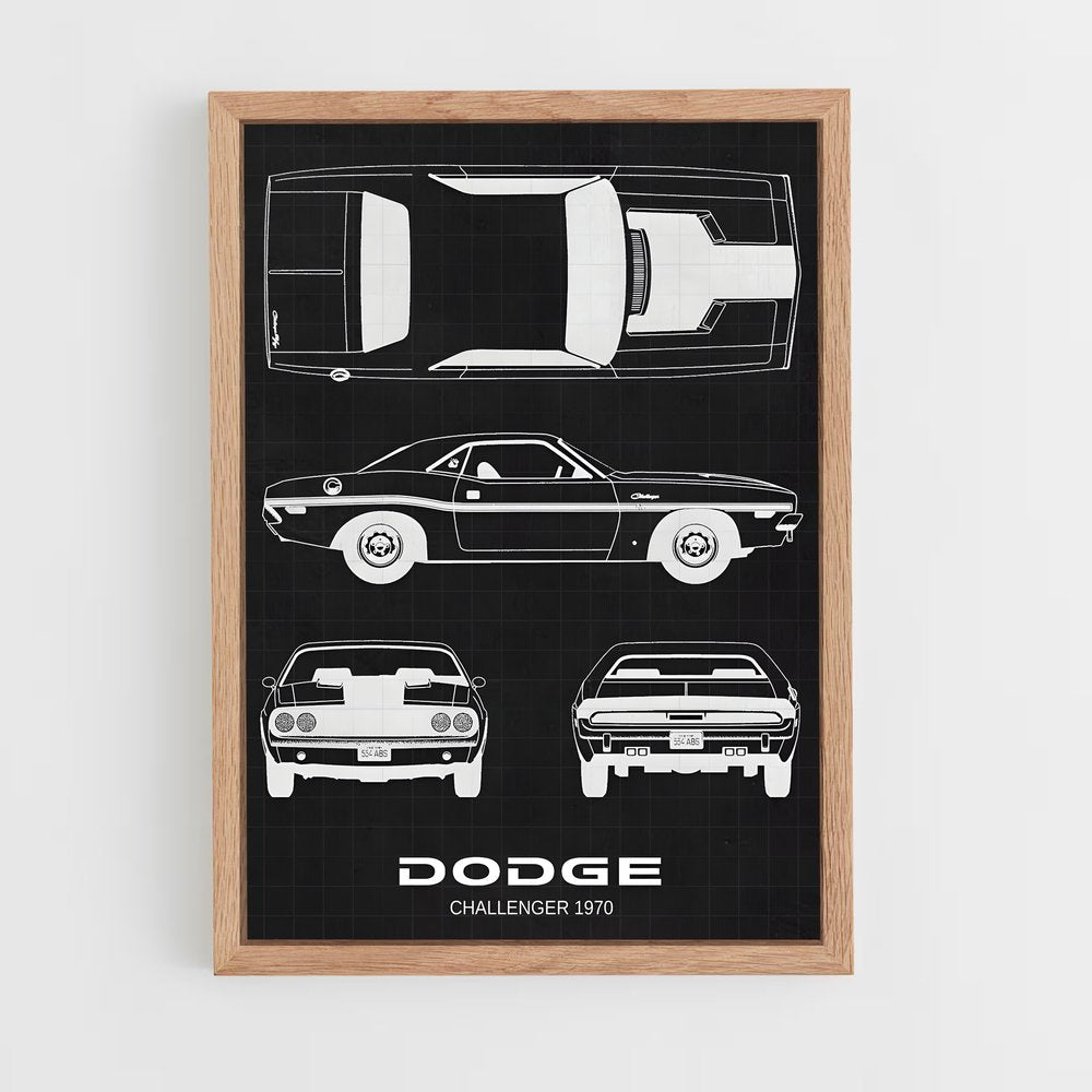 dodge-1 cadre Bois clair