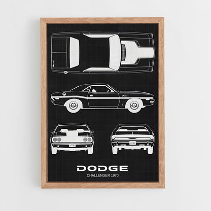 dodge-1 cadre Bois clair
