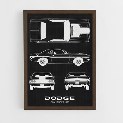 dodge-1 cadre Bois foncé