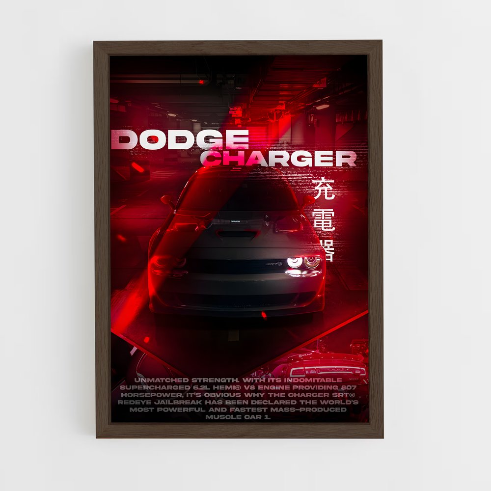 dodge-10 cadre Bois foncé