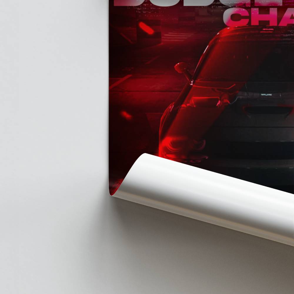 Poster Dodge Charger Rouge