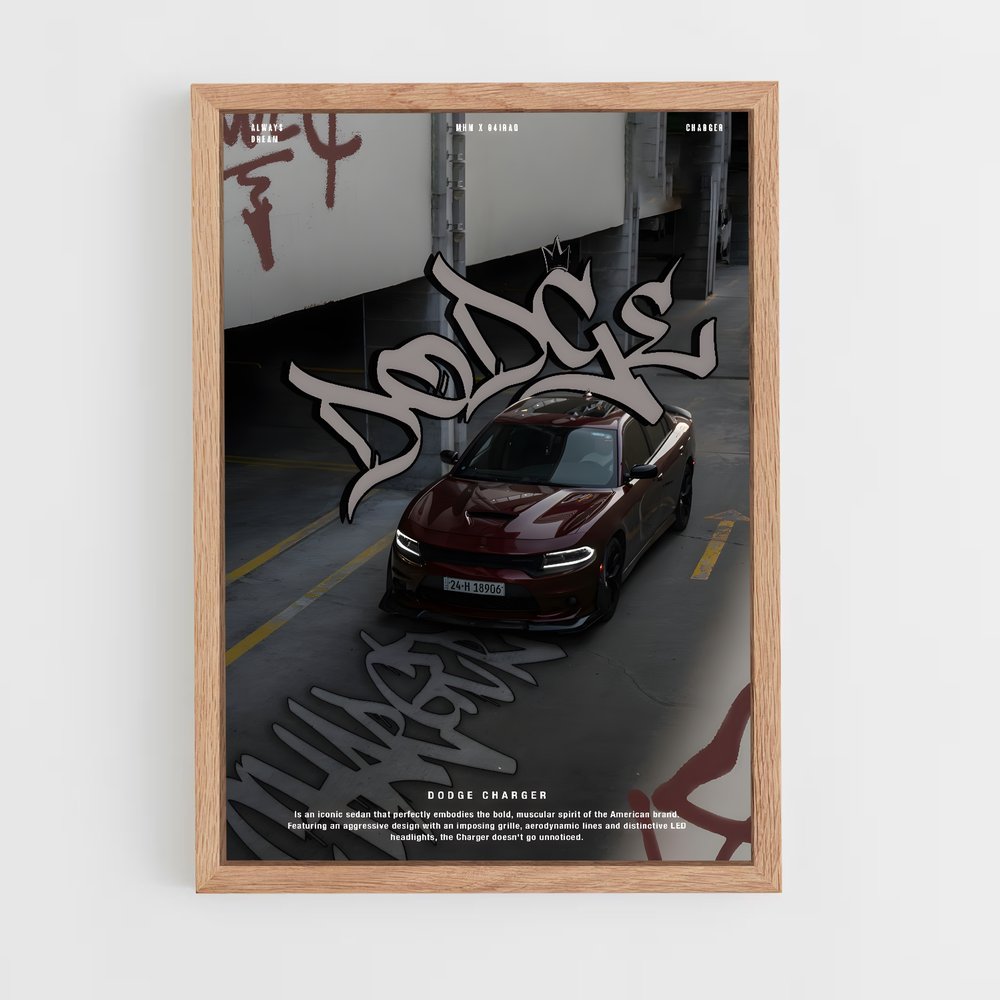 dodge-4 cadre Bois clair