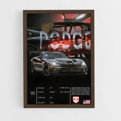 dodge-7 cadre Bois foncé