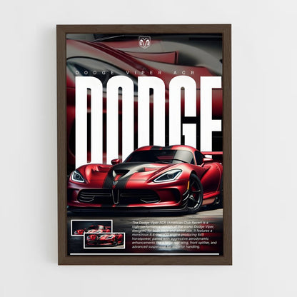 dodge-9 cadre Bois foncé
