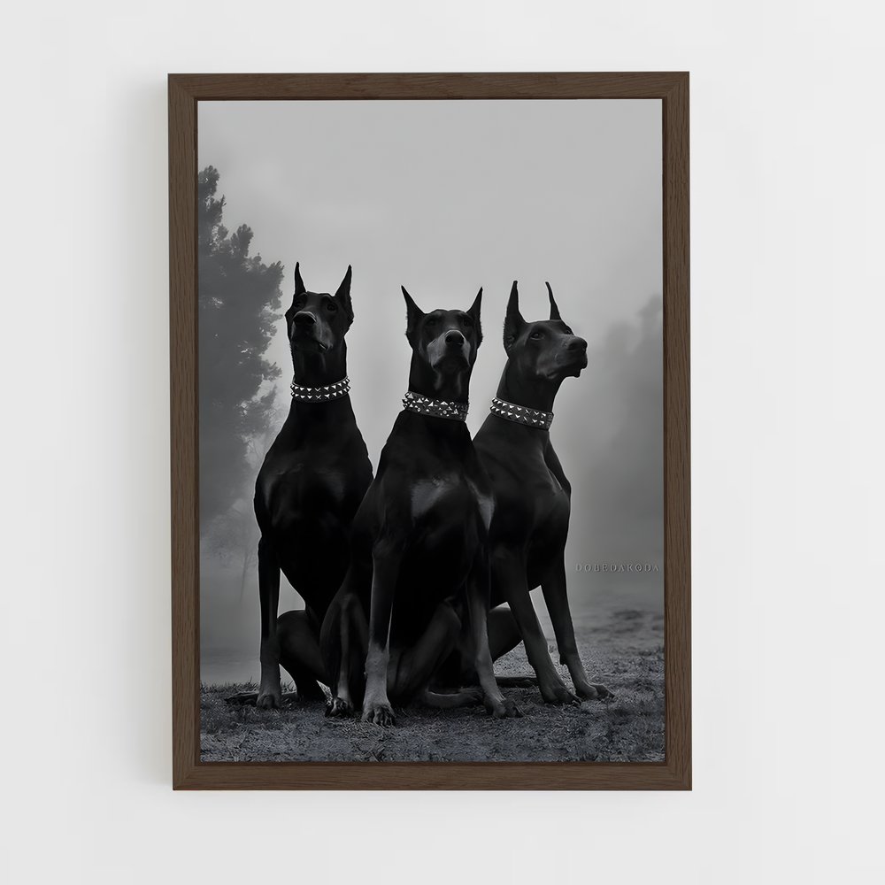 dog-3 cadre Bois foncé
