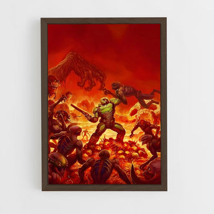 doom-3 cadre Bois foncé