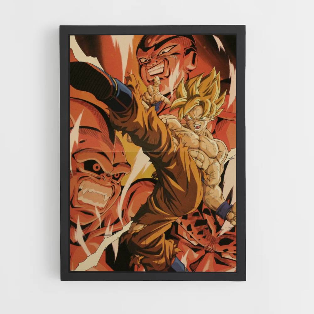 Poster Goku vs Freezer vs Boo : Edition 1993