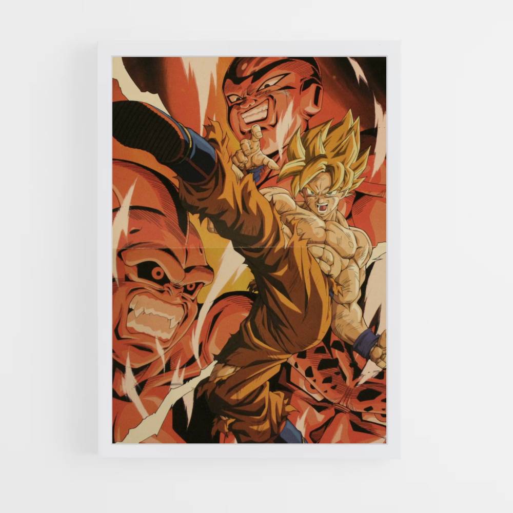 Poster Goku vs Freezer vs Boo : Edition 1993