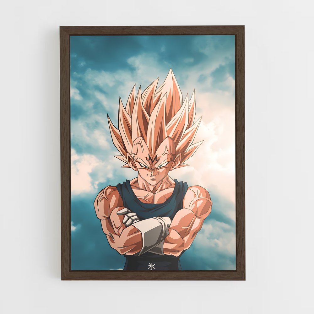 dragon-ball-16 cadre Bois foncé