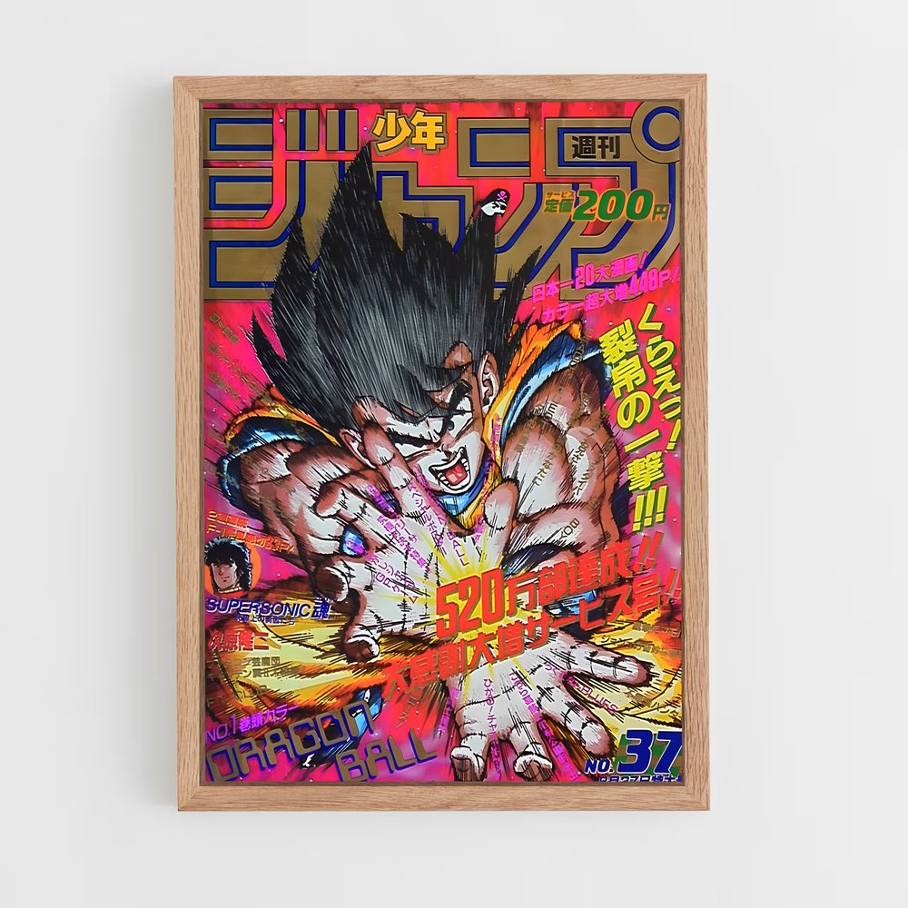dragon-ball-8 cadre Bois clair