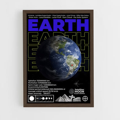 earth-3 cadre Bois foncé