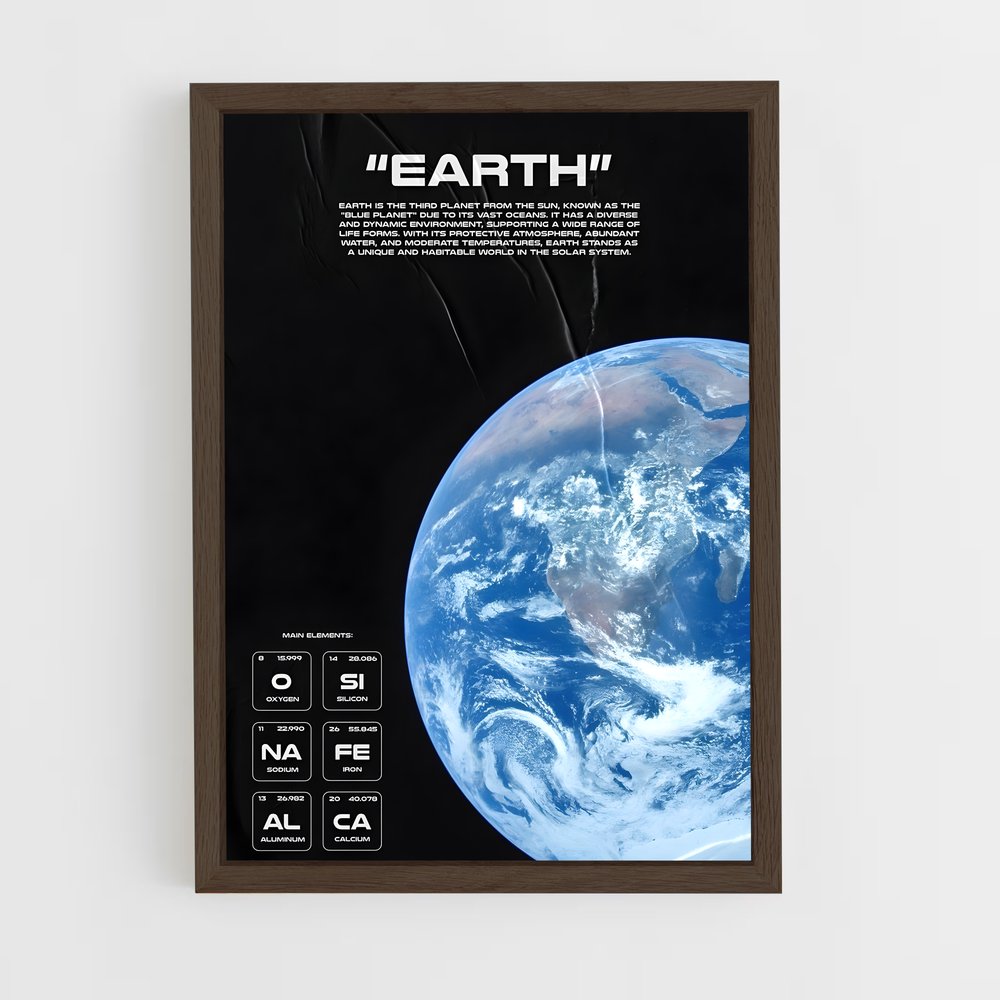 earth-7 cadre Bois foncé