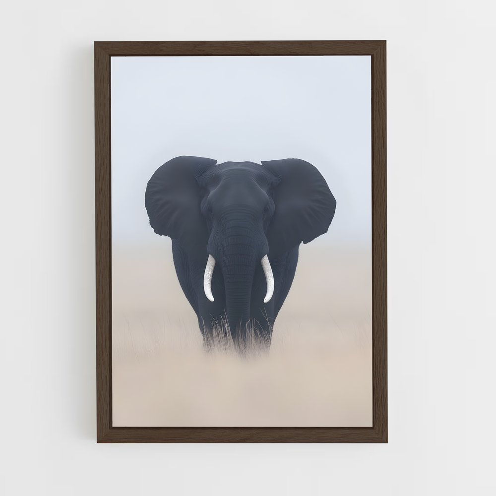 elephant-1 cadre Bois foncé