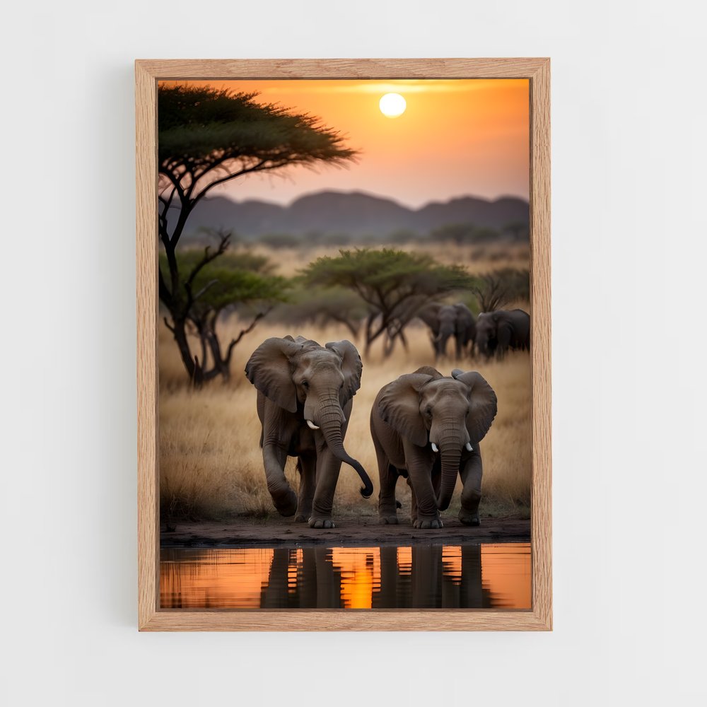 elephant-4 cadre Bois clair