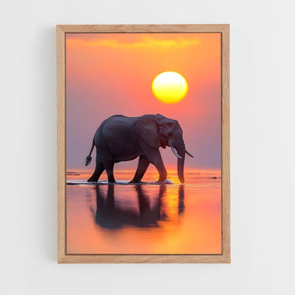 elephant-9 cadre Bois clair