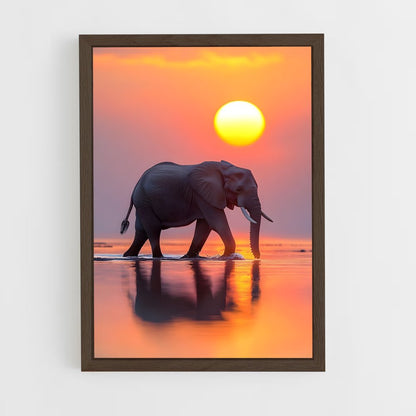 elephant-9 cadre Bois foncé