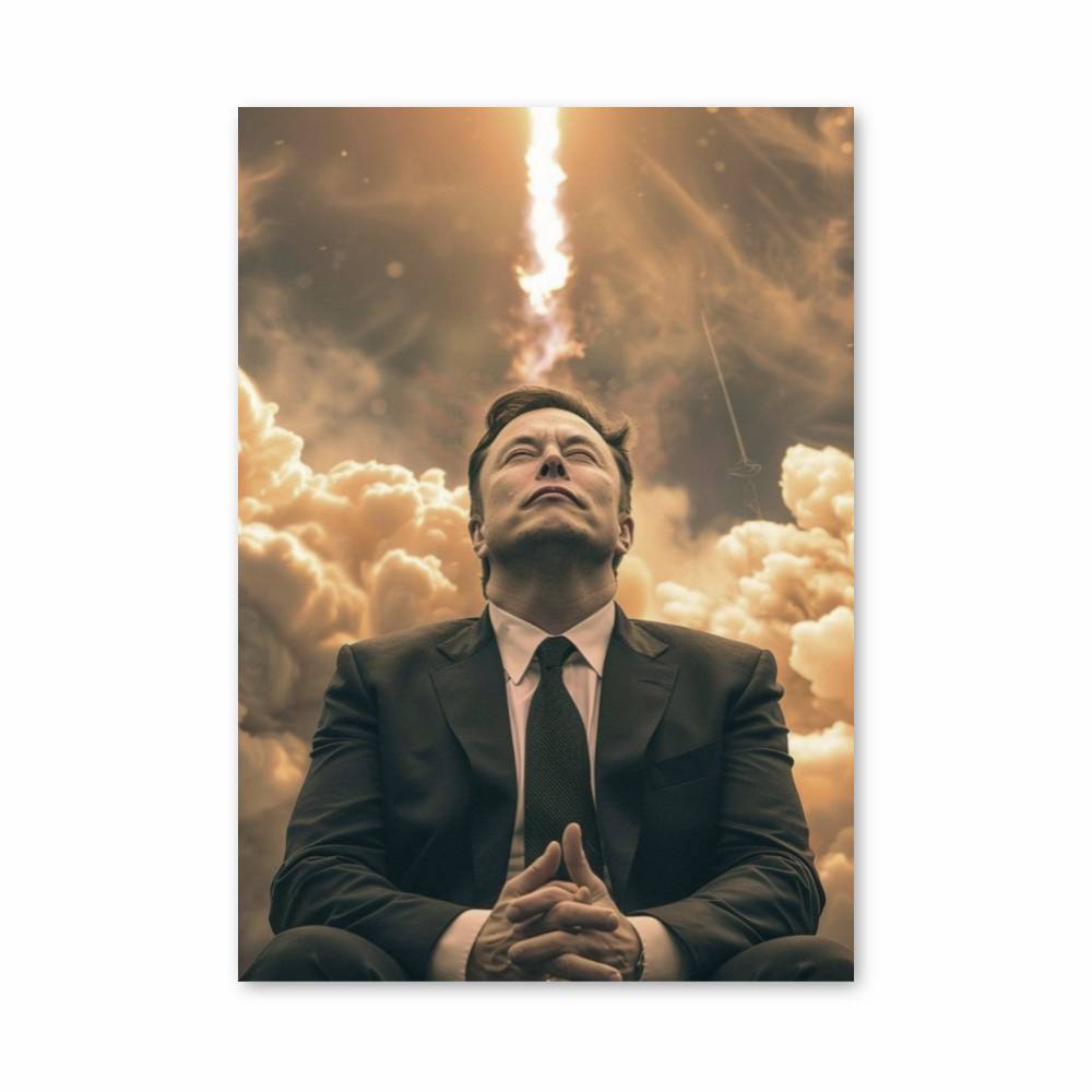 Poster Elon Musk Fusée