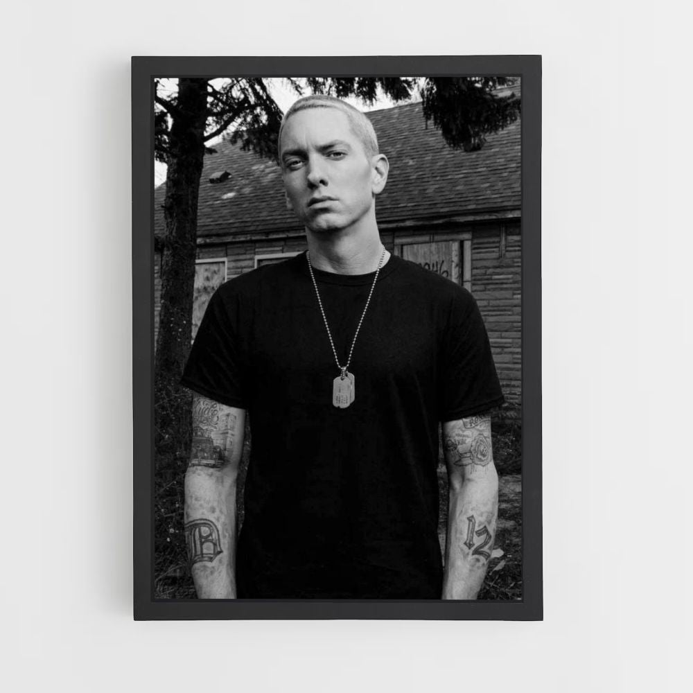 Poster Eminem Noir et Blanc